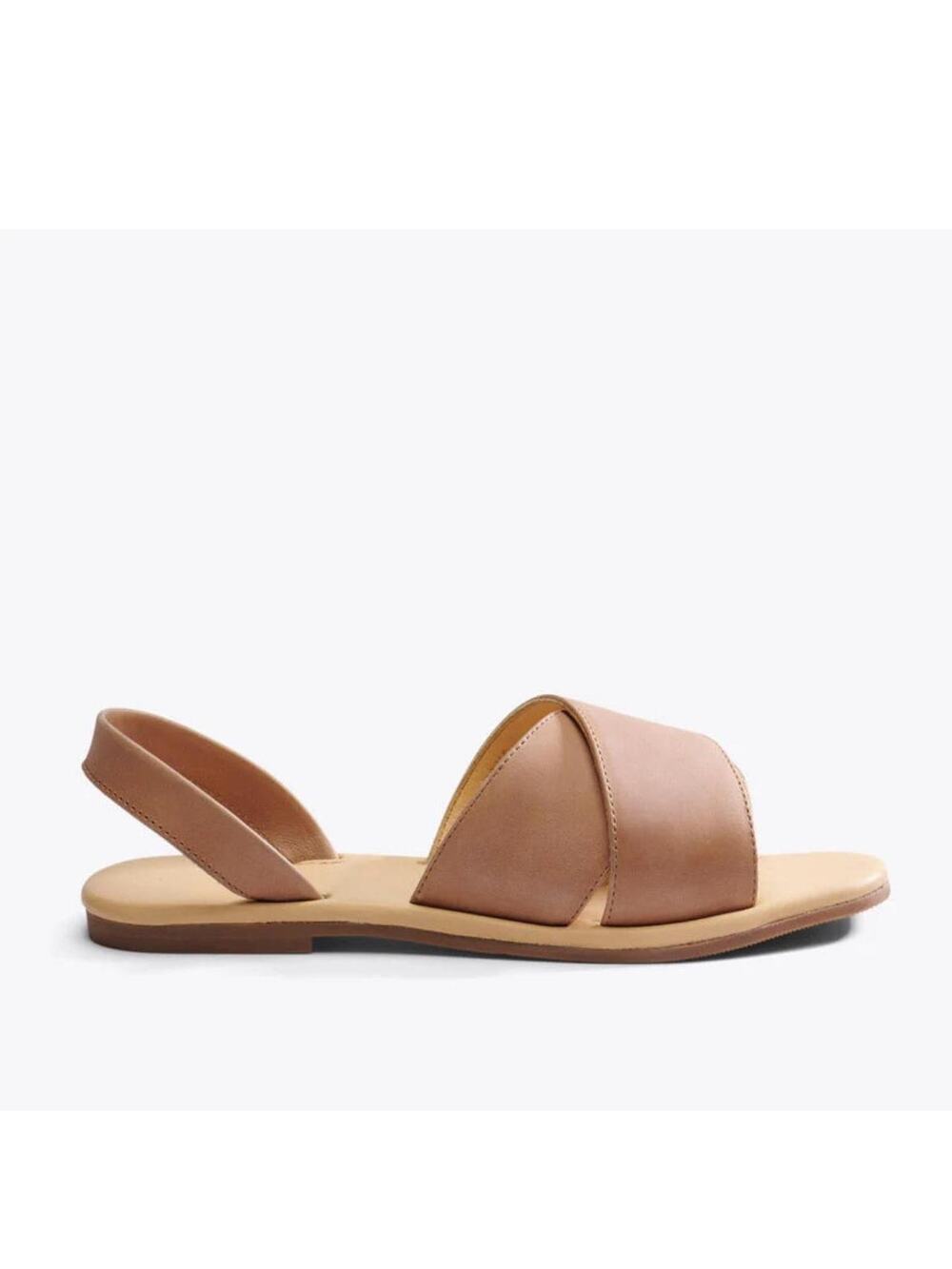 Nisolo Women's Leather Slingback Sandal in Taupe Brown